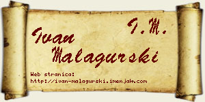 Ivan Malagurski vizit kartica
